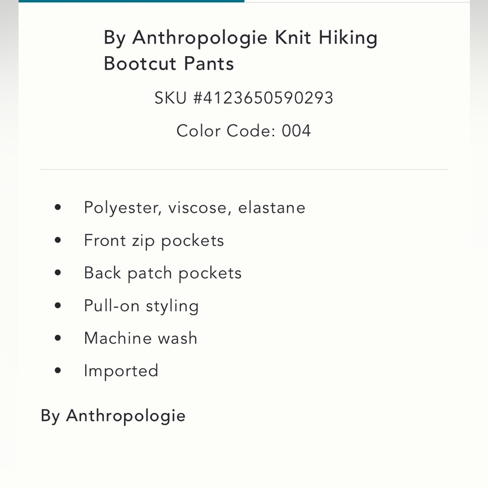 Anthropologie by Anthropologie Knit Hiking Bootcut Pant - Picture 5 of 12